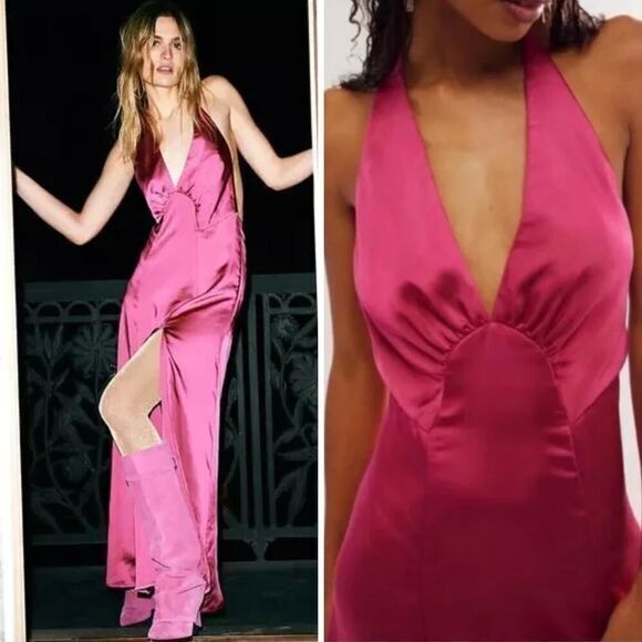New! Free People‎ Dance 'Till Dawn Dress in pink, size L or XL - Picture 1 of 16